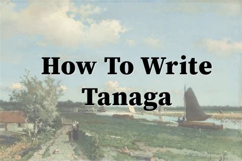 How To Write Tanaga .
